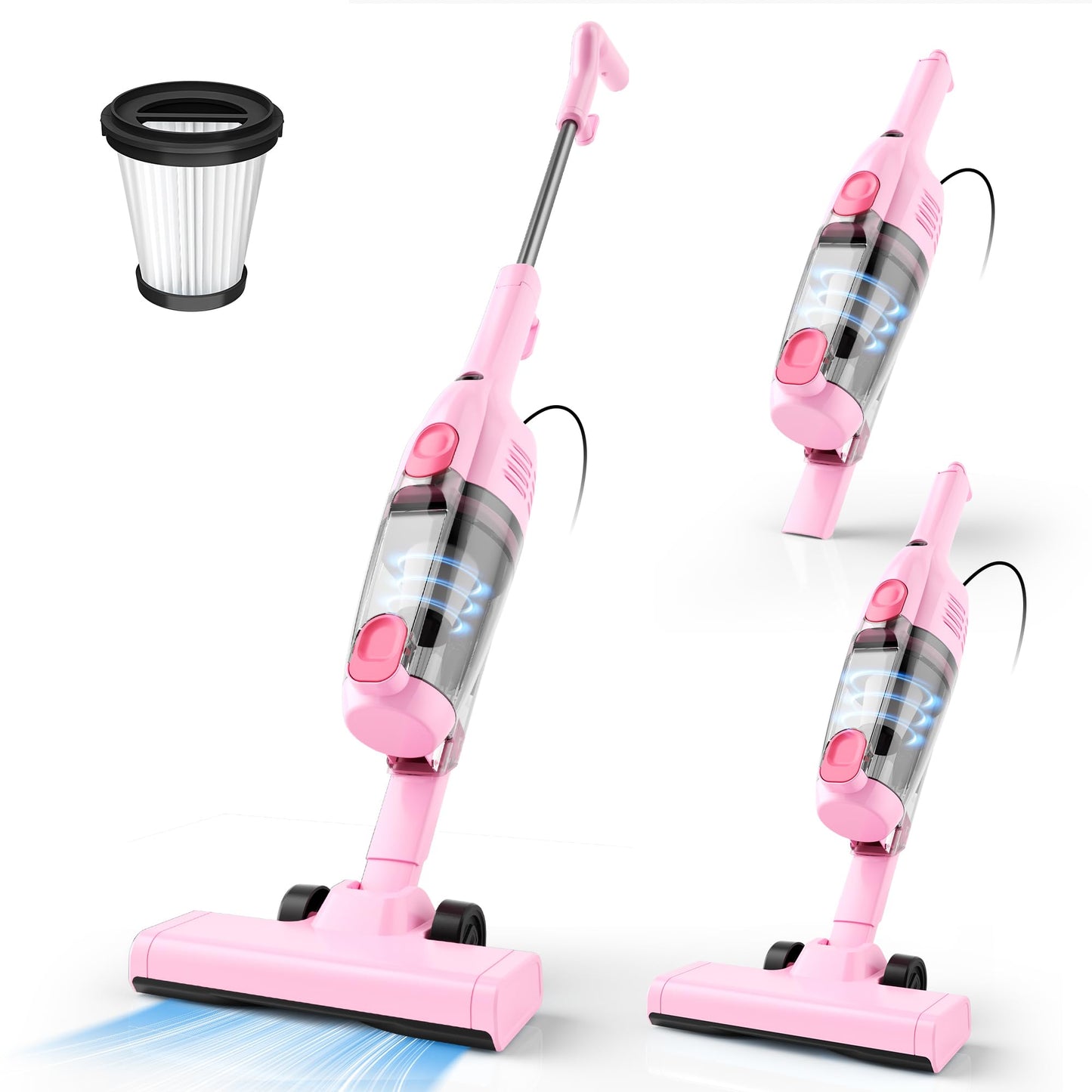 Vazone R6X Corded Stick Vacuum Cleaners for Home, 20Kpa Powerful Suction Stick Vacuum with 16Ft Cord, 2 in 1 Lightweight Handheld Vacuum Cleaner for Hardwood Floor Pet Hair