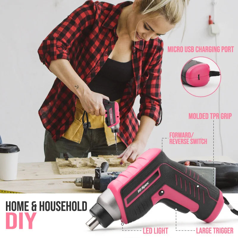 Multifunctional Household Tool Set Electric Drill Set Portable Lithium Drill Hardware Kit Repair Kit