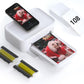 HPRT Photo Printer 4x6,+108Sheets&2ribbon,Instant Picture Printer for iPhone, Android, Smartphone,Portable Photo Printers for Home Use,Thermal Dye-Sublimation, AR Video Printing（White）